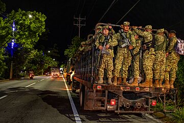 Soldiers during the Blockade of San Marcos