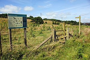 Stile and footpath to Dutton Farm Park (geograph 4071085)