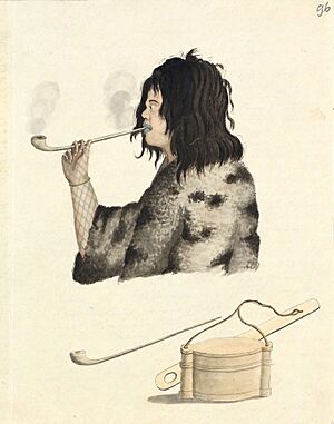 Suitsetav ainu mees - An Ainu man smoking (9614485282)