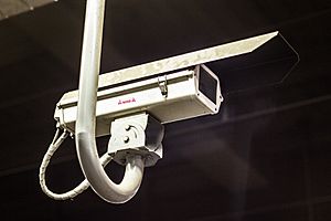 Surveillance Camera over the Platform of Train