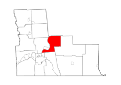 Map highlighting Fenton's location within Broome County.