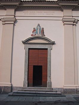 The church portal of Santa Maria Assunta at Tremona