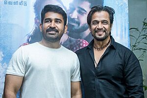 Vijay Antony and Arjun at the ‘Kolaigaran’ Press Meet