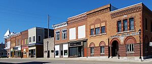 Storefronts in Victor, Iowa