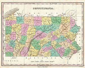 1827 Finley Map of Pennsylvania - Geographicus - Pennsylvania-finley-1827