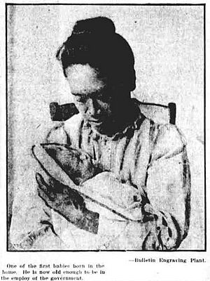 A Woman with a Baby at the Kapiolani Maternity Home