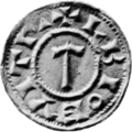 Anglo-Scandinavian coin, St Peter, reverse