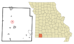 Location of Butterfield, Missouri