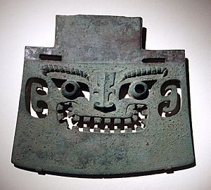 CMOC Treasures of Ancient China exhibit - bronze battle axe