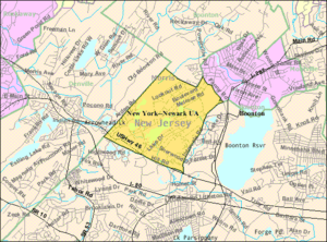 Census Bureau map of Mountain Lakes, New Jersey
