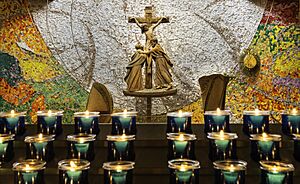 Chapel Of Reconciliation Candles and Mosaic