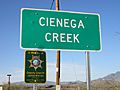 Cienega Creek Natural Preserve Signs Arizona 2014
