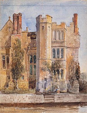 Cox-Jnr-98093 - Hever Castle from the Moat - circa 1850