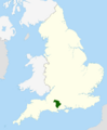 Cranborne Chase and West Wiltshire Downs AONB locator map