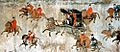Dahuting Tomb mural, cavalry and chariots, Eastern Han Dynasty