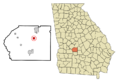 Dooly County Georgia Incorporated and Unincorporated areas Pinehurst Highlighted