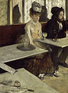 EDGAR DEGAS - En un café o La Absenta (Museo de Orsay, París, 1873. Óleo sobre lienzo, 92 x 68.5 cm)