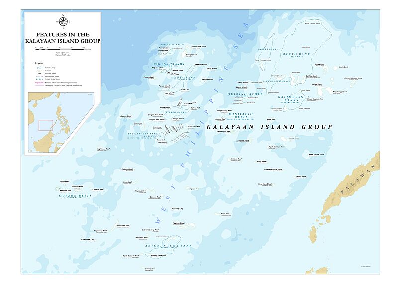 Features in the Kalayaan Island Group