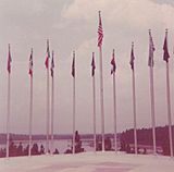 Flagpoles at Hodges Gardens (LA) September 1972
