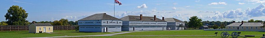 Panorama of the interior of the fort