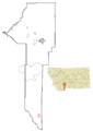 Gallatin County Montana Incorporated and Unincorporated areas West Yellowstone Highlighted