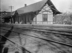 General view of station, taken January 1916 - Erie Railway, Nyack Station, Railroad Avenue, Nyack, Rockland County, NY HAER NY,44-NYACK,1-1 (cropped)