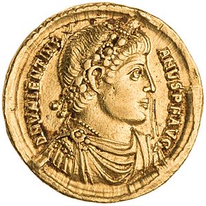 Gold coin depicting a man with diadem facing right