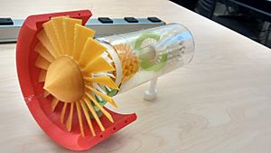 HCC 3D printed turbine view 1