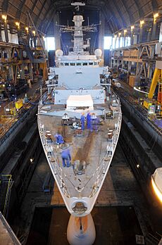 HMS Westmister Undergoes Refit at Devonport MOD 45151169