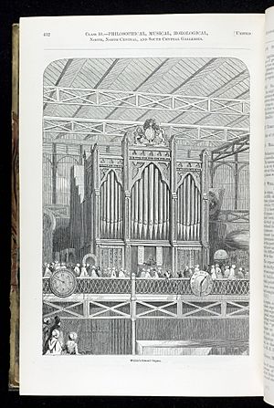 Illustration of Willis grand organ Wellcome L0050381