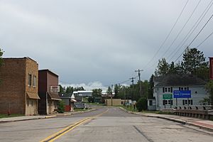 Ironwood Michigan Sign Looking East