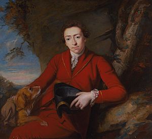 John Lade, 2nd Bt (1759–1838) with his dog, by Joshua Reynolds