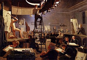 Modellklasse an der Kopenhagener Kunstakademie