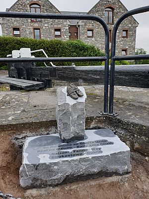New Famine Way memorial, the Mills, Talbot Bridge, 12thLock, Royal Canal, Castleknock Dublin