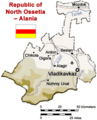 North ossetia map