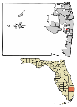 Location of Acacia Villas in Palm Beach County, Florida.