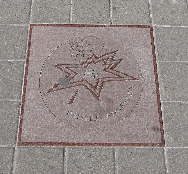 Pamela Anderson star on Walk of Fame