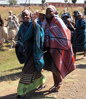 Parade of Basotho women