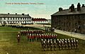 Postcard of Parade at Stanley Barracks, 1910