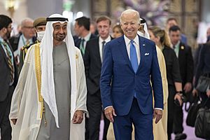 President Joe Biden and President Mohamed bin Zayed Al Nahyan