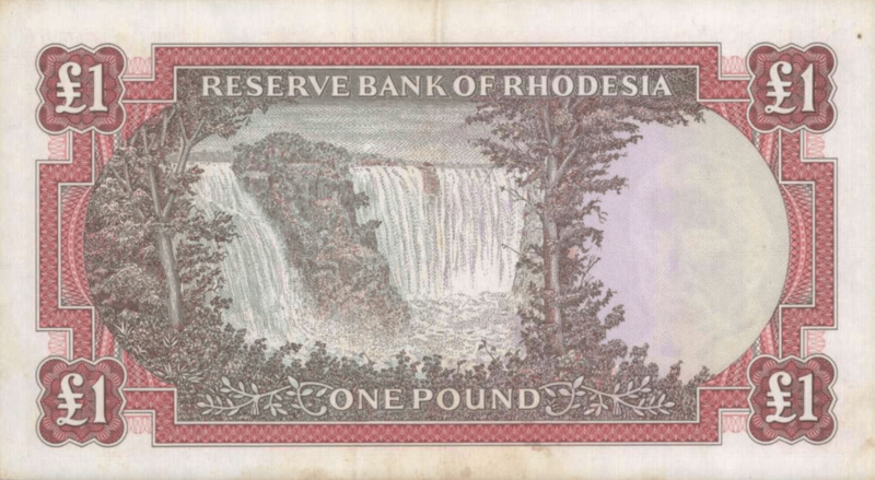 Rhodesia £1 1966 Reverse