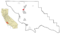 San Luis Obispo County California Incorporated and Unincorporated areas Templeton Highlighted