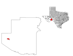 Location of Sanderson, Texas