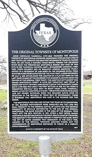 The Original Townsite of Montopolis historical marker