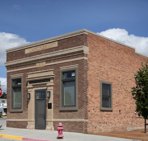 The Peoples Bank of Moorcroft, Wyoming, completed this building in 1919, but the bank itself stayed in business less than a decade; it was owned by a parent bank in Cheyenne that failed, causing its LCCN2015634191