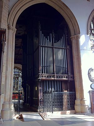 The organ in St Mary Magdalene's Parish Church, Newark