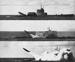 USS Tunny (SSG-282) Regulus launching sequence c1956