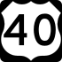 U.S. Route 40 marker