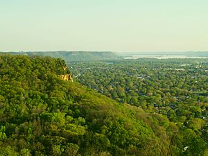 View of the city of La Crosse from Grandad Bluff