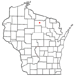 Location of Lake Tomahawk, Wisconsin